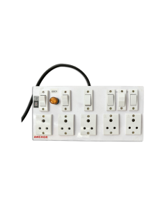 Extension Board 10m with 5A x 5 Sockets and Fuse