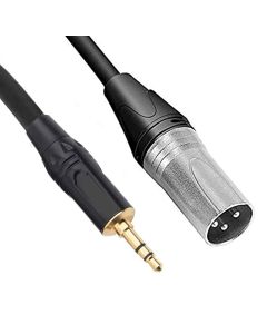 3-Pin XLR Male to 3.5mm Stereo Male Audio Cable 10 ft