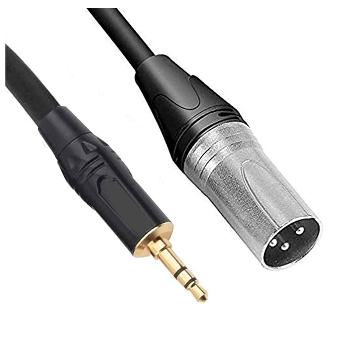 3-Pin XLR Male to 3.5mm Stereo Male Audio Cable 10 ft