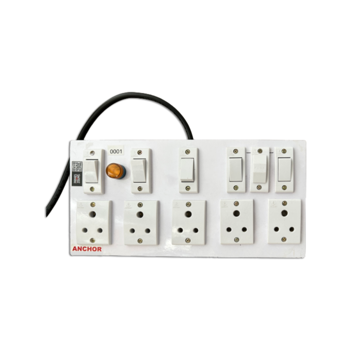 Extension Board 10m with 5A x 5 Sockets and Fuse