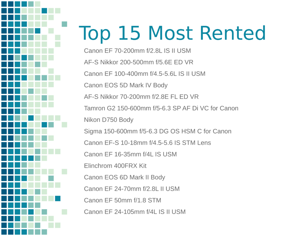 Top 15 most rented